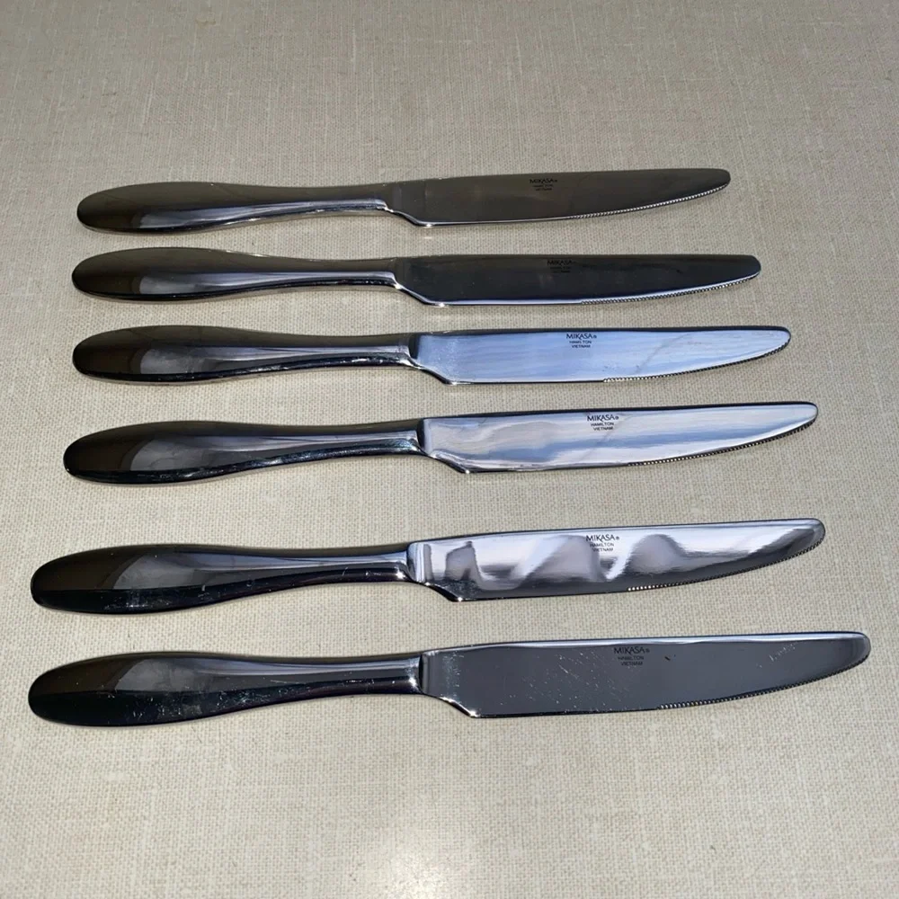 Mikasa HAMILTON  Stainless Steel Flatware Knives Set‎ Of 6